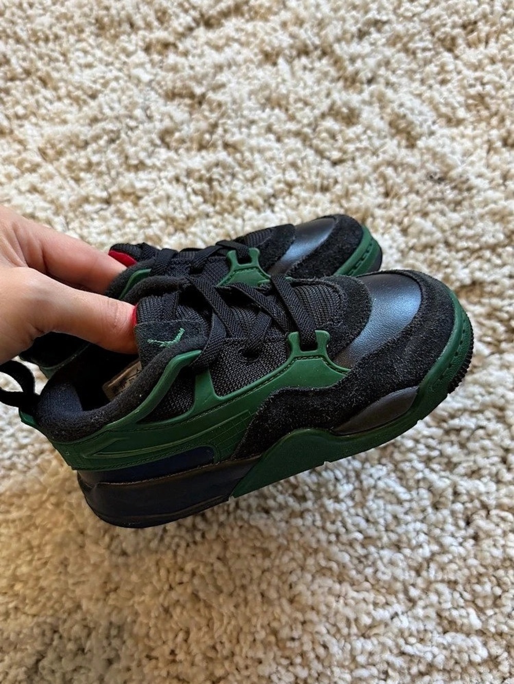 Nike Kids Sneakers Green & Black